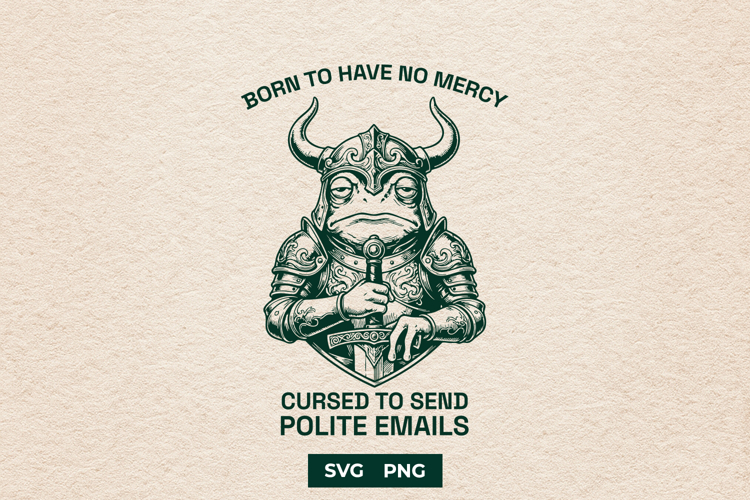 Funny Frog Corporate Humor SVG Cursed Polite Emails