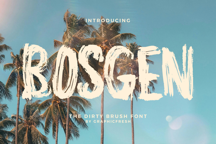 Bosgen - The Dirty Brush Font