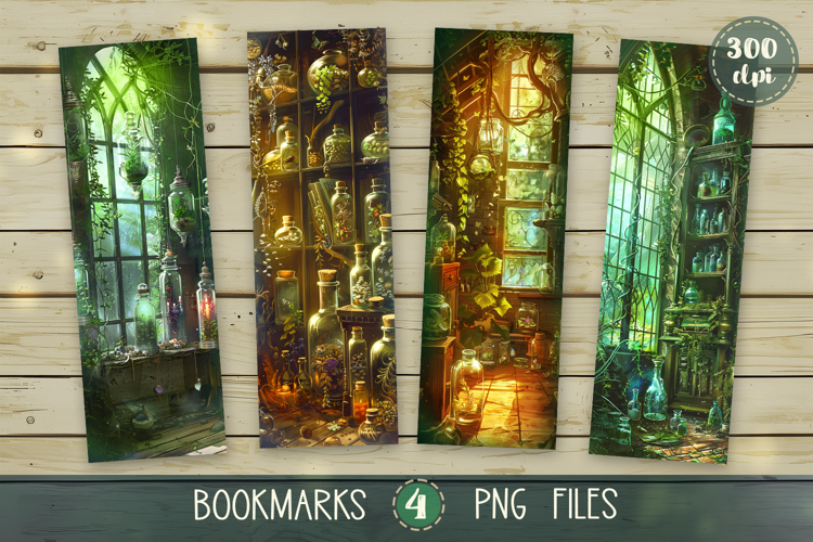 Bookmarks design - Botanical Academy of Wizards.