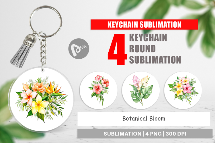 Keychain Botanical Bloom