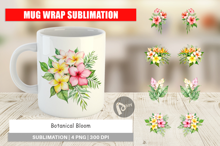 Mug Wrap Botanical Bloom