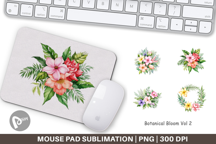 Mouse Pad Botanical Bloom
