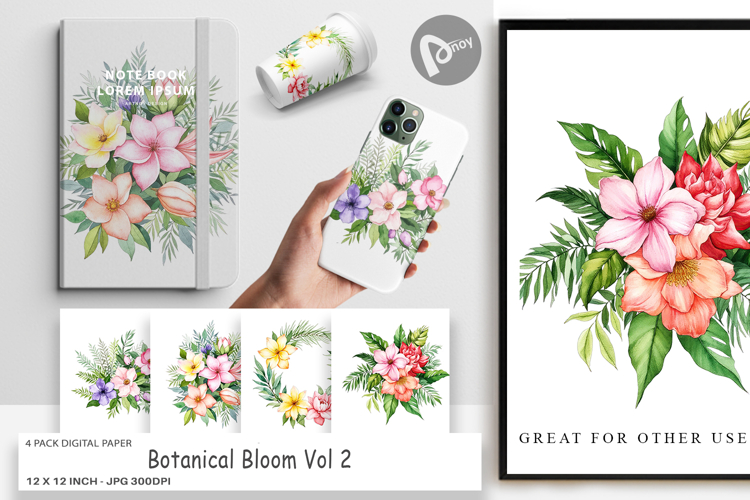 Digital Paper Botanical Bloom