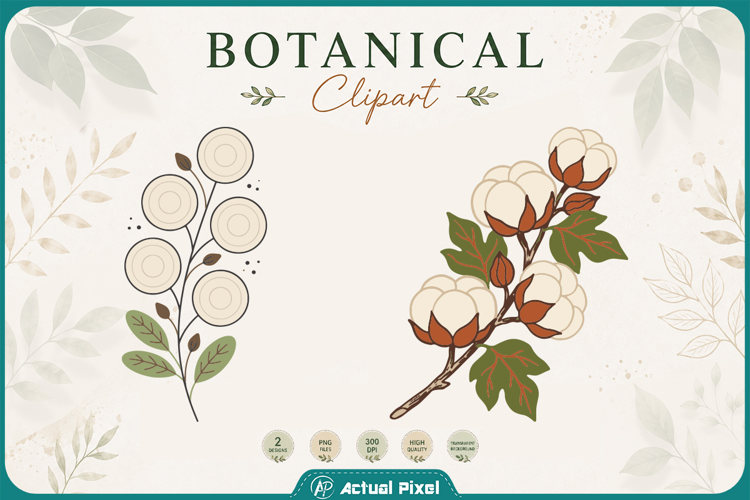 Boho Botanical Leaves & Foliage Cliparts