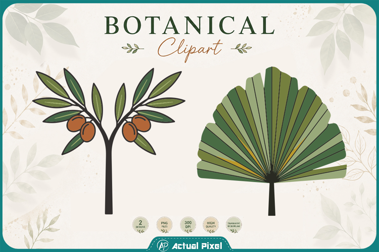 Boho Botanical Leaves & Foliage Cliparts