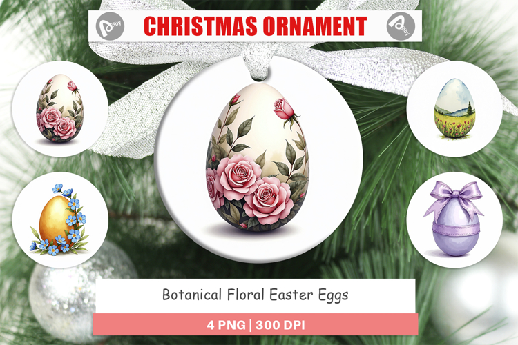 Floral Easter Eggs Ornament