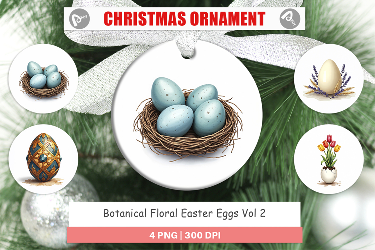 Floral Easter Eggs Ornament