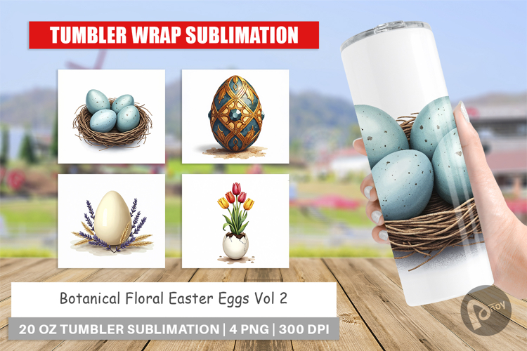 Floral Easter Eggs Tumbler