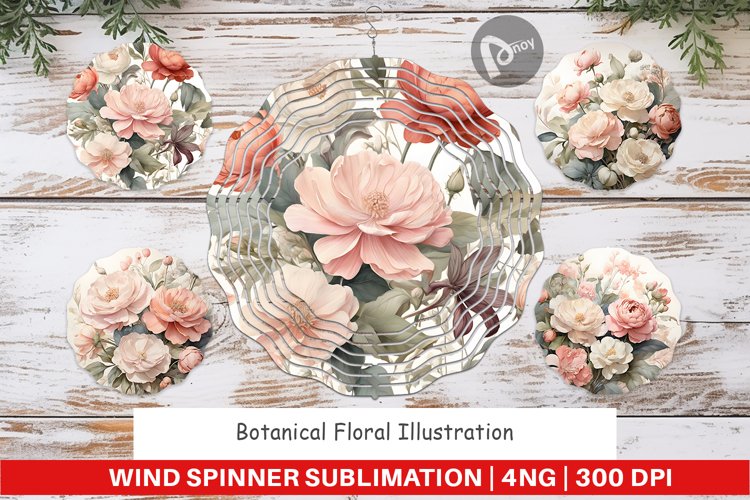 Wind Spinner Botanical Floral