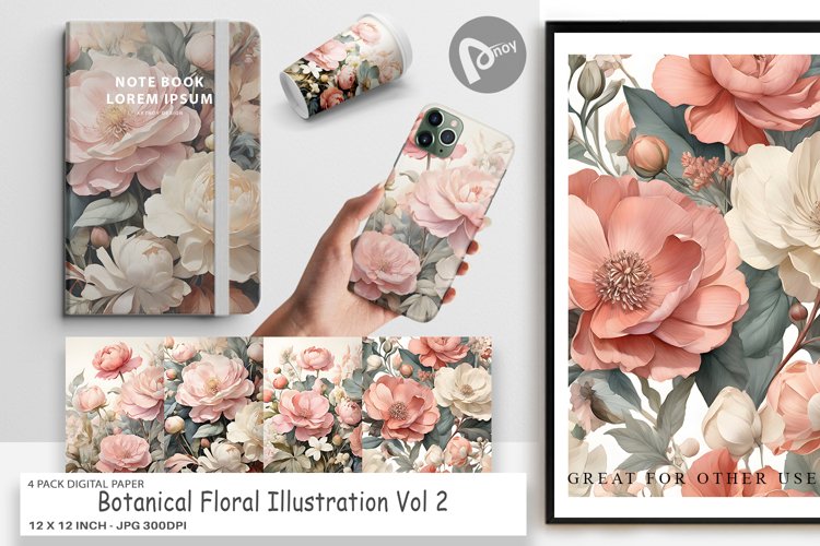 Digital Paper Botanical Floral example image 1