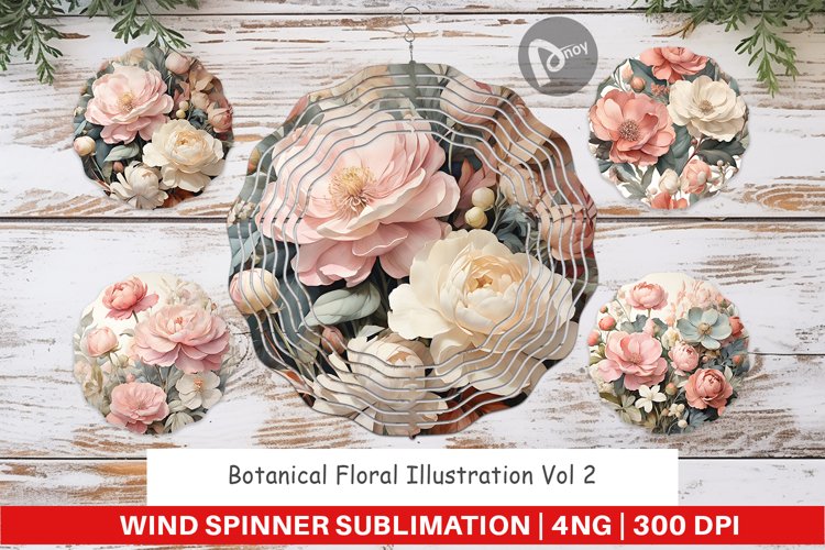 Wind Spinner Botanical Floral