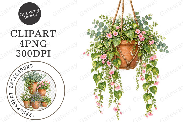 Botanical & Garden Watercolor Clipart example image 1