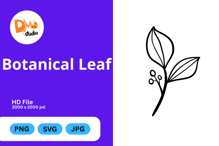 Outline Leaf Clipart Image 19
