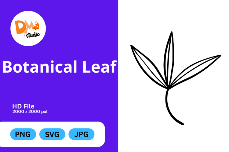 Outline Leaf Clipart Image 9