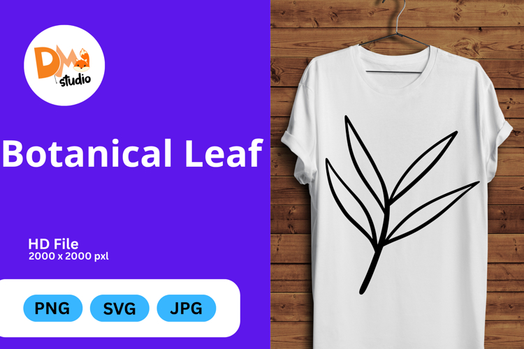 Outline Leaf Clipart Image 8