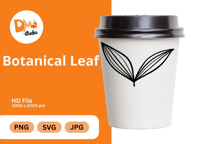 Outline Leaf Clipart Image 3