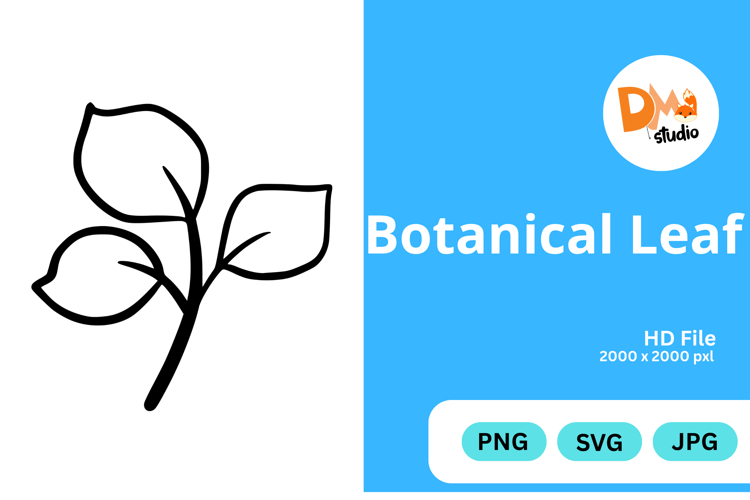 Outline Leaf Clipart Image 6