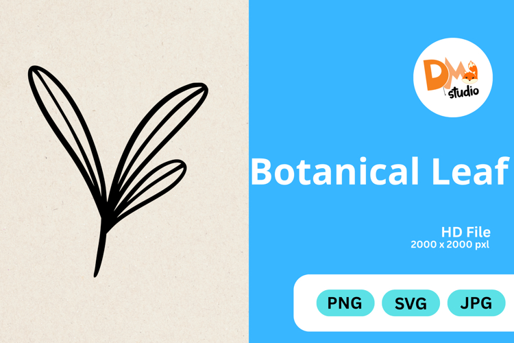 Outline Leaf Clipart Image 4
