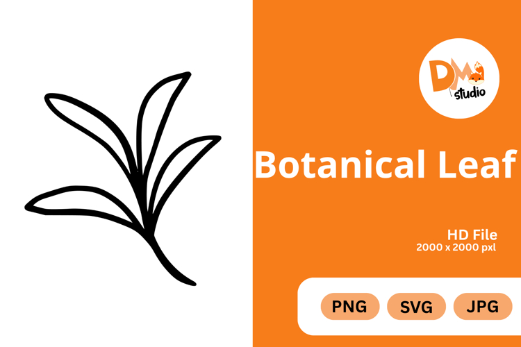 Outline Leaf Clipart Image 5