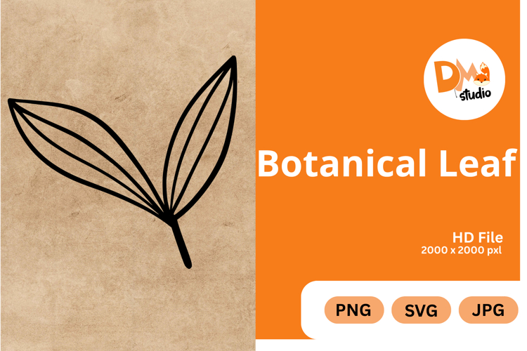 Outline Leaf Clipart Image 2