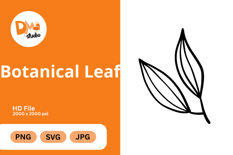 Outline Leaf Clipart Image 16