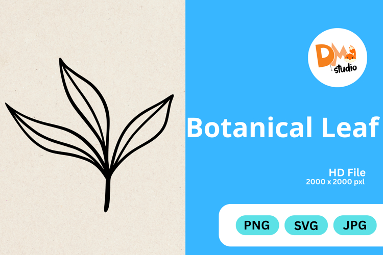 Outline Leaf Clipart Image 13