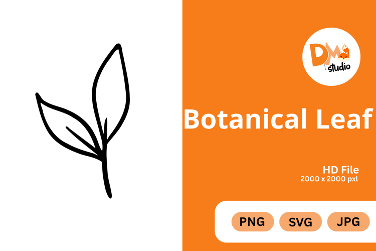 Outline Leaf Clipart Image 14