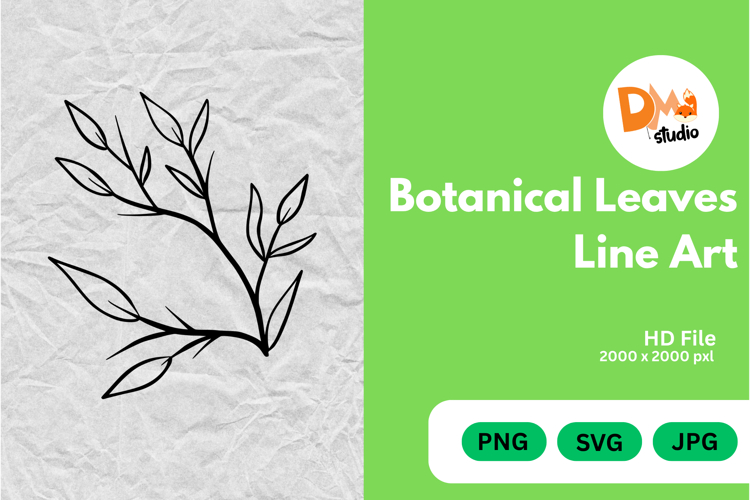 Outline Leaf Clipart Image 11