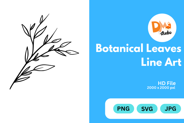Outline Leaf Clipart Image 5