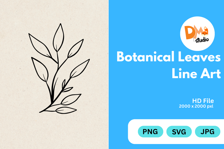 Outline Leaf Clipart Image 7
