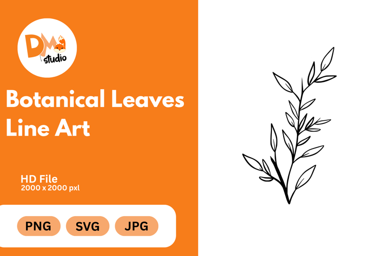 Outline Leaf Clipart Image 18