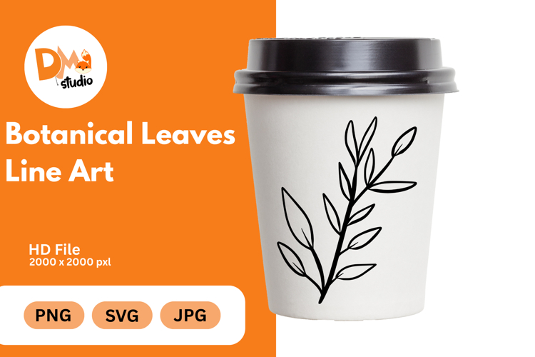 Outline Leaf Clipart Image 17