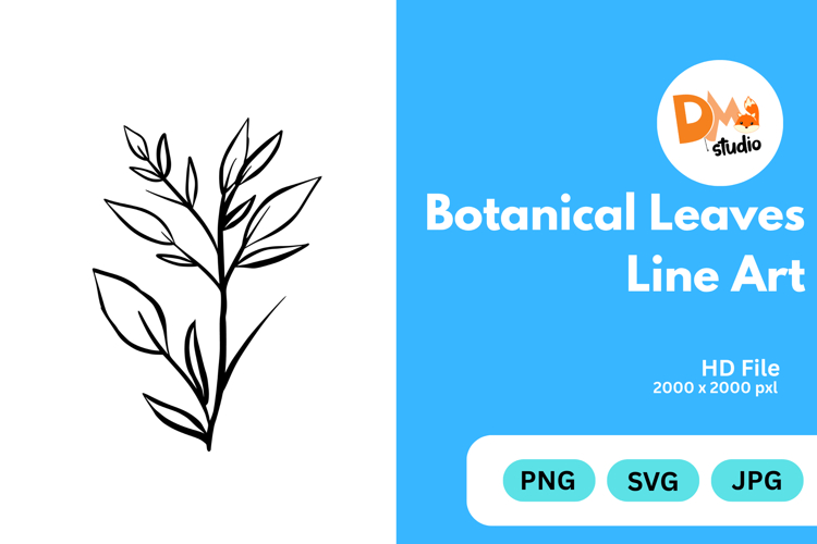 Outline Leaf Clipart Image 16