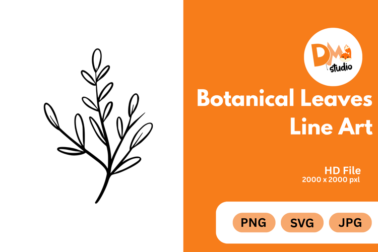 Outline Leaf Clipart Image 15