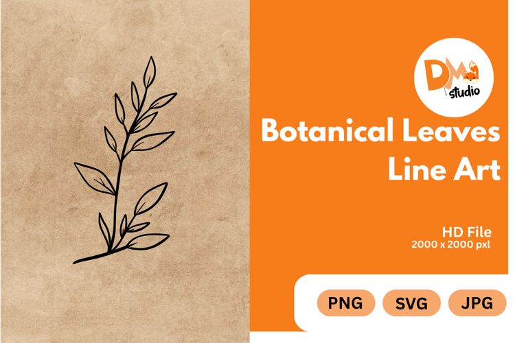 Outline Leaf Clipart Image 12
