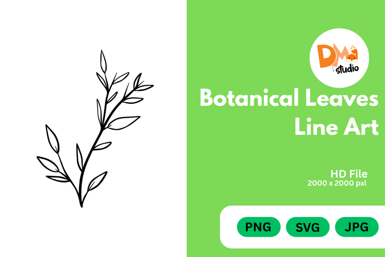 Outline Leaf Clipart Image 13