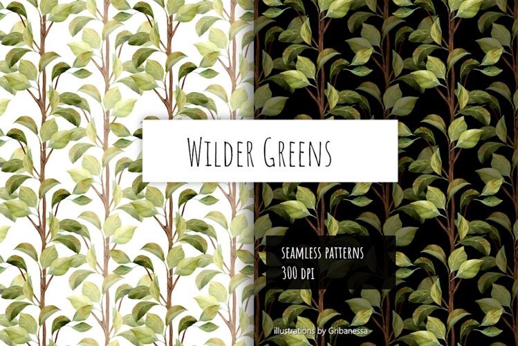 Hand-Drawn Botanical Leaves Pattern Set