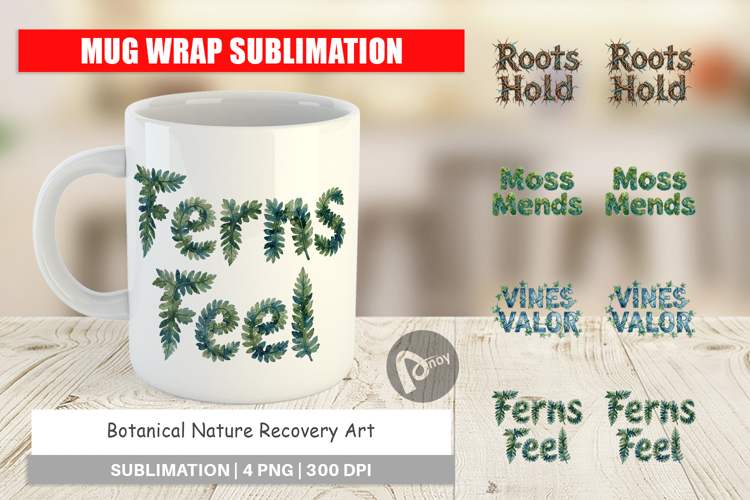 Botanical Nature Recovery Mug Wrap