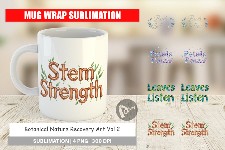 Botanical Nature Recovery Mug Wrap