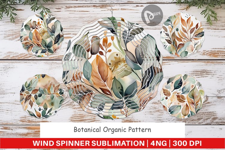 Wind Spinner Botanical Organic Pattern