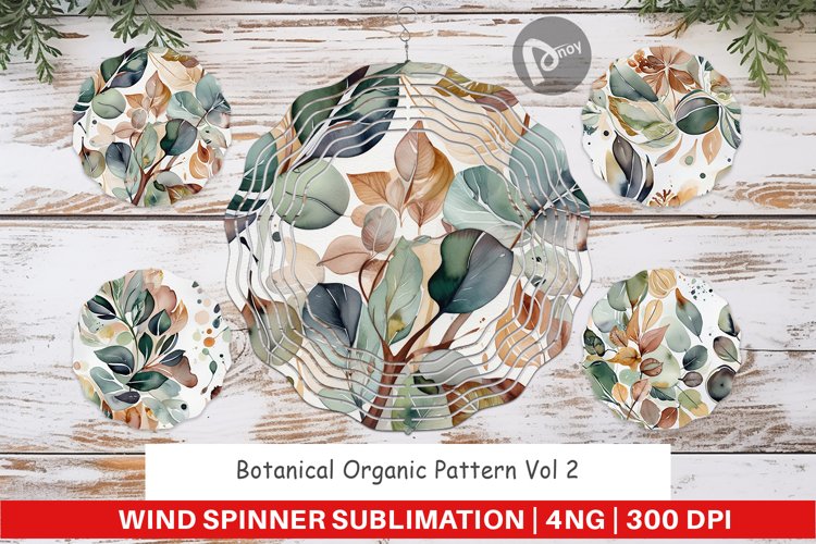 Wind Spinner Botanical Organic Pattern
