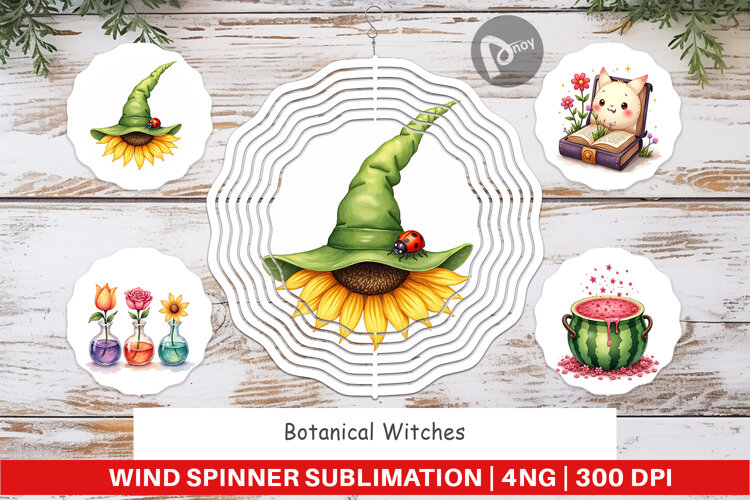 Botanical Witches Wind Spinner example image 1