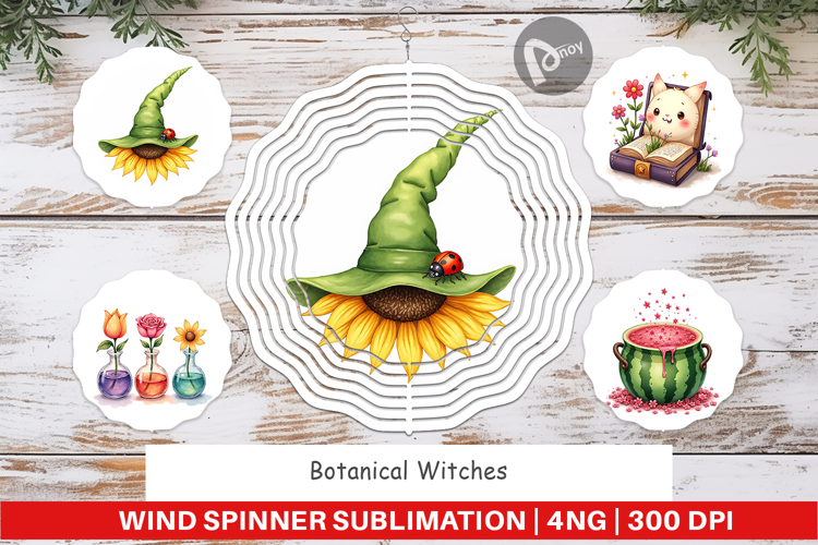 Botanical Witches Wind Spinner