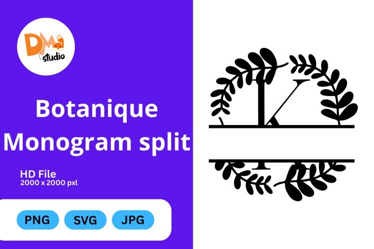 Split Floral Svg Image 8