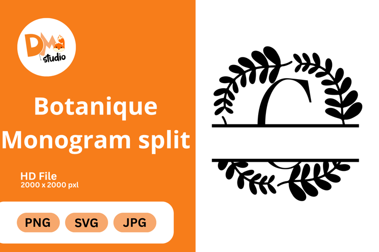 Split Floral Svg Image 16