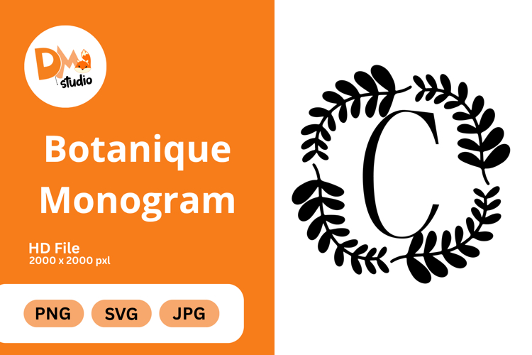 Botanique Monogram - Elegant Floral Letter Frames