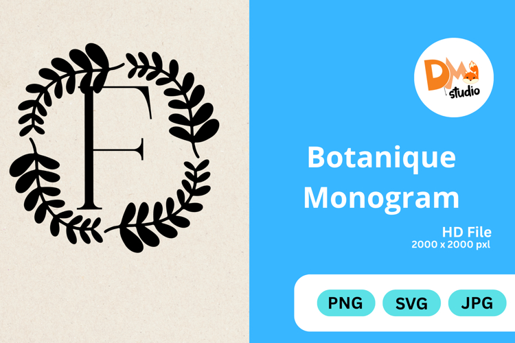 Botanique Monogram - Elegant Floral Letter Frames
