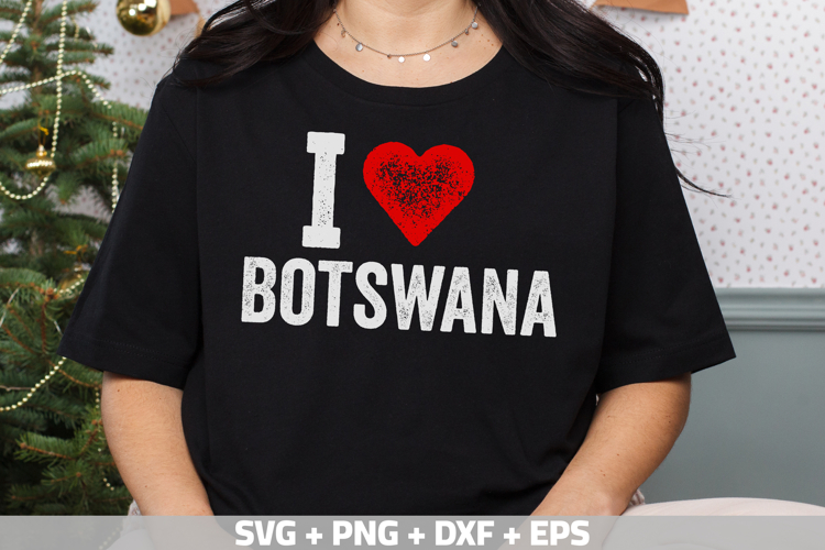 Botswana PNG, I love Botswana PNG for print-on-demand