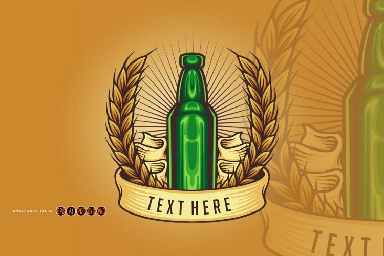 Bottle vintage Badge Illustrations