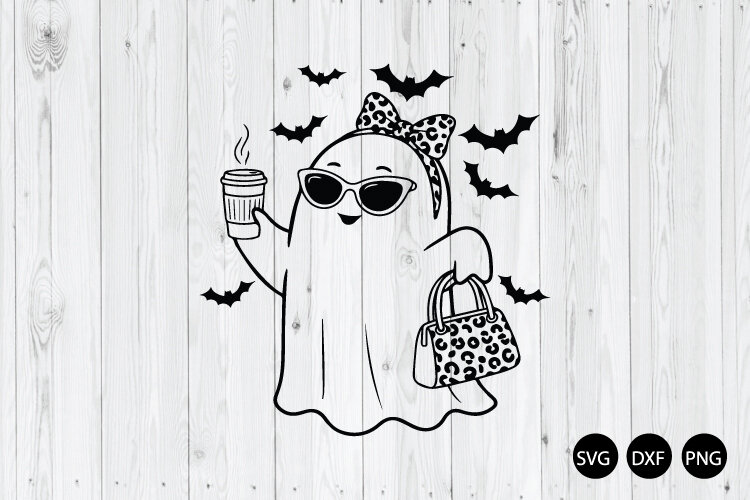 Boujee Ghost SVG, Halloween Ghost SVG, Boo Halloween SVG example image 1